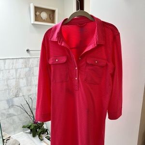 Vineyard Vines Sankaty Dress Pink and Orange Stripes Size L